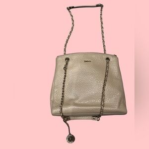 DKNY Cream Leather Women's Bag